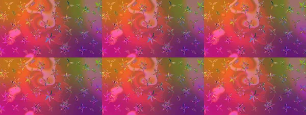 Çiçekler suluboya eskiz deseni. Raster Stili kumaş deseni.