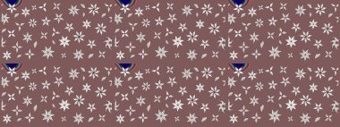 Çiçekli çiçek deseni, suluboya. Raster deseni. Küçük çiçekte güzel bir çiçek deseni..