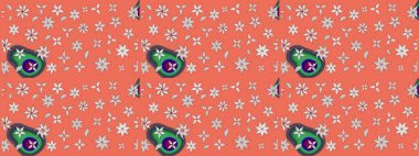 Parlak elementlerin. El çizimi Raster çizimi. Çizim çiçek deseni duvar kağıdı, web sitesi arkaplanı, paket kağıdı, davetiye, broşür, pankart veya web sitesi için kullanılabilir.