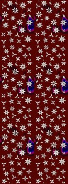 Sevimli çiçek raster deseni. Kırmızı renkte çiçekler. Sketch Colour Spring Theme eskiz kalıbı. Düz Çiçek Elementleri Tasarımı.