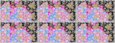 Raster illüstrasyonu. Tekrarlayan elementlerle soyut arkaplan oluşturun. Tarafsız renklerde altın rengi ve altın elementler üzerinde altın pürüzsüz desen. Kusursuz, klasik altın desen..