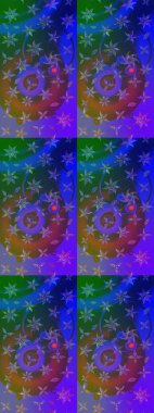 Çiçek desenli çizim. Raster illüstrasyonu. Asya tekstil tarzında. Güzel kumaş deseni. Renkli Bahar Teması eskiz kalıbı. Düz Çiçek Elementleri Tasarımı.