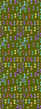 Renkli kelebekler. Çizim kalıbı. Web sayfası geçmişleri, duvar kağıtları, tekstil ve yüzey dokuları için mükemmel. Raster illüstrasyonu.