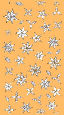 Suluboya çiçekli çiçek deseni. Bej renkli güzel bir tekstil. Raster illüstrasyonu.