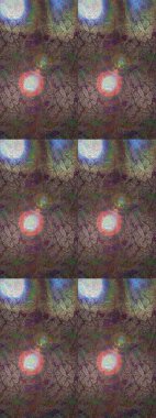 Renkli Yaz Temalı Kusursuz Arkaplan. Düz Çiçek Elementleri Tasarımı. Kahverengi, gri ve yeşil renkli çiçekler. Raster illüstrasyonunda trendsiz çiçek deseni.