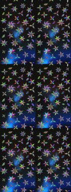 Raster deseni. Küçük çiçekteki sevimli çiçek deseni. Raster illüstrasyonu. Gri renklerde. Soyut çiçek çizim kalıbı arkaplanı.