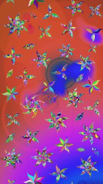 El çizimi çiçek çizimi deseni (fayans). Şirin çiçekli, desenli, pembe renkli bir eskiz deseni. Tekstil için suluboya çizim deseni.