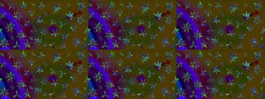 Küçük çiçekteki sevimli çiçek deseni. Raster illüstrasyonu. Tony 'nin kumaş kalıbını çiz. Modaya uygun kumaş deseni.