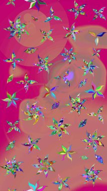 Raster deseni. Çiçekli çiçek deseni, suluboya. Küçük çiçekte güzel bir çiçek deseni..