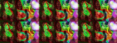 Çiçek deseni. Renkli Bahar Teması eskiz kalıbı. Düz Çiçek Elementleri Tasarımı. Raster çizimi. Güzel kumaş deseni..