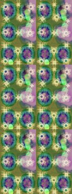 Kar tanelerinin soyut arkaplanlı Noel şablonu. Noel ve yeni yıl moda baskıları için tatil tasarımı. Yeşil, nötr ve mavi renkler. Raster illüstrasyonu.