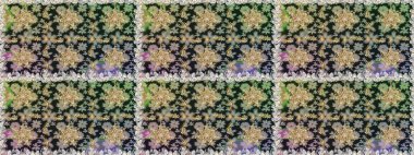 Gri renkli ve altın elementli geleneksel altın sarısı desen. Barok tarzında kusursuz bir doğulu süsü..