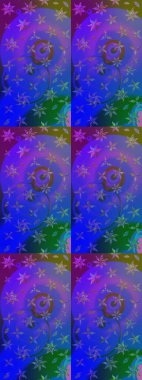 Raster illüstrasyonundaki çiçek desenli çizim. Güzel kumaş deseni. Düz Çiçek Elementleri Tasarımı. Renkli Bahar Teması çizim şablonu.