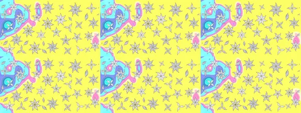 Eskiz Vintage Çiçek Deseni. Raster Kalça dokusu deseni.