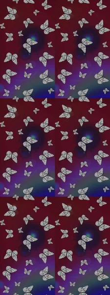 Renkli kelebeklerin eskiz geçmişi. Kumaş, kağıt, ambalaj kâğıdı ve duvar kağıdı tasarımı için güzel bir arka plan. Raster illüstrasyonu.