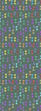 Tarafsız ve mavi renklerle ilgili çiçek desenli eskiz. Resimlerde tropik kelebekler görülür. Duvar kağıtları, web sayfası geçmişi, yüzey dokuları, tekstil için mükemmel. Raster..