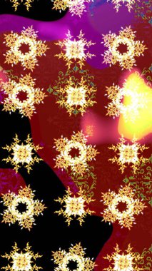 Raster illüstrasyonu. Yaprak ve çiçeklerin suluboya resimleri, kırmızı renklerde çizimler. Kibarca, bahar çiçekleri kırmızı renklerde.