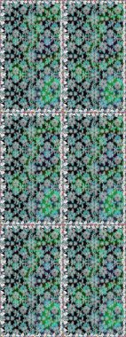 Küçük çiçekteki sevimli çiçek deseni. Raster illüstrasyonu. Gri renkte yaz çiçekleri. Raster deseni.