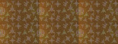 Kahverengi, yeşil ve nötr renklerde çiçekler. Nazik, narin çiçek arkaplanı. Raster çiçek desenli ve çiçekli..