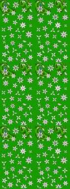 Küçük çiçekteki sevimli çiçek deseni. Yeşil ve nötr renkte çiçekler.