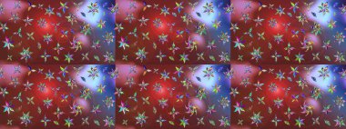 Çiçekli güzel suluboya desen. Kahverengi renklerde. Raster illüstrasyonu.