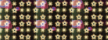 Renkli arka planda izole tatlı kar taneleri. Raster illüstrasyonu. Soyut kış grisi, kahverengi ve sarı süs. Güzel kar tanesi. Yuvarlak raster kar tanesi.