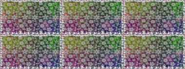 Parmak izi, kumaş, duvar kâğıdı, tekstil için raster dokusu. Renkli grunge soyut arkaplanı kologri çiçeklerle süslüyor. İşlemeli çiçek desenli..