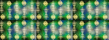 Güzel süs eşyası. Yeşil, mavi ve nötr renklerde kar tanesi süsü. Kar tanesi süsü Raster illüstrasyonu. Kar taneleri izole edildi.