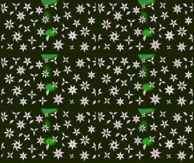 Gri kıvırcık çiçekler gri renkte şekillenir. Raster illüstrasyonu. Klasik çiçek tasarım elementleri.