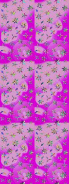 Paketleme, tekstil, duvar kâğıdı için çiçek eskizi. Klasik çiçek desenli. Raster 'ın taze dokusu. Yumuşak fayans. Yumuşak pamuk tasarımı.