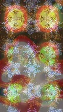 Sihirli kahverengi, gri ve nötr tatil soyut arka plan yıldız ve düşen kar taneleri. Noel kahverengisi, gri ve nötr. Raster illüstrasyonu.