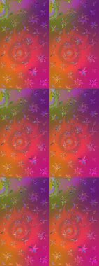 Botanik çizim kalıbı. Organik elementler. Suluboya etkisi. Raster deseni.