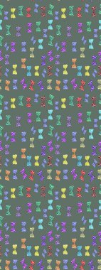 Kelebekli çizim şekli. Tekstil, kumaş, baskı ve davetiye geçmişi. Tarafsız ve mavi renkli bir resim. Raster..