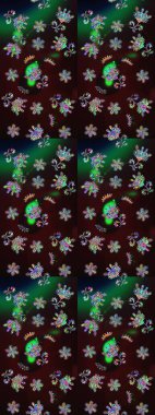 Kahverengi renklerde. Çiçekli güzel suluboya desen. Raster illüstrasyonu.