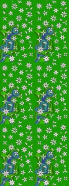 Yeşil ve nötr renkler üzerine çiçek desenli çizimler, el yapımı papatyalar, papatyalar. Tekrarlayan çiçek arkaplanı, zarif yeşil ve nötr çiçek duvar kağıdı.