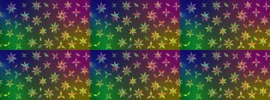 Güzel kumaş deseni. Raster illüstrasyonu. Zentangle soyut çiçekleri. Düz Çiçek Elementleri Tasarımı. Renkli Bahar Teması eskiz kalıbı. Çiçek tozu..