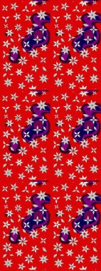 Çiçekli karalama şeklinde Raster çiçek deseni. Kırmızı ve nötr renklerde çiçekler. Yumuşak, bahar çiçekli arka plan.