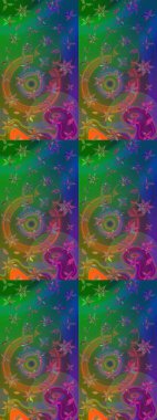 Şirin çiçek elementleri. Raster illüstrasyonu. Taslak desenli, modaya uygun kumaş deseni. Renkli Bahar Teması eskiz kalıbı. Düz Çiçek Elementleri Tasarımı.