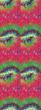 Parlak çiçekli renkler üzerine soyut çizim deseni. Çiçeksel elementlerle süslenmiş zarif raster dokusu. Küçük çiçekte şirin bir çiçek deseni var..