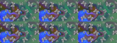 Yeşil ve gri lekeli güzel bir kelebek kumaşı. Bahar Kelebeği teması. Duvar kağıdı için böcek dokusunun tekrarı. Raster illüstrasyonu.