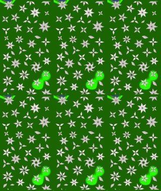 Taslak desenli, modaya uygun kumaş deseni. Raster illüstrasyonu. Düz Çiçek Elementleri Tasarımı. Renkli Bahar Teması eskiz kalıbı. Şirin çiçek elementleri..