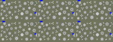 Varicologreen Raster çizimi. Küçük çiçekteki sevimli çiçek deseni. Birçok yeşil soyut çiçekli tropikal çizim deseni.