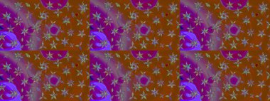 Poster ya da kapak için arka plan. Şirin, zarif çiçekler Raster illüstrasyonu. Tekstil için figür. Yapraklı çizim şekli. Davetiye ve kartpostal tasarımı için dekoratif çiçek unsurları.