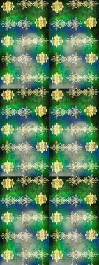 Güzel süs eşyası. Yeşil, mavi ve nötr renklerde kar tanesi süsü. Kar tanesi süsü Raster illüstrasyonu. Kar taneleri izole edildi.