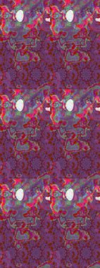 Çiçek desenli eskiz, darbeler, sıçramalar, yaz çiçekleri. Raster illüstrasyonu. Mor ve kahverengi renkte çiçekler.