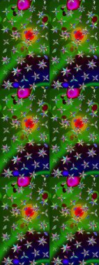 Güzel kumaş deseni. Düz Çiçek Elementleri Tasarımı. Renkli Yaz Temalı eskiz kalıbı. Raster illüstrasyonunda çiçek deseni çizimi.