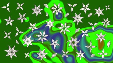 Güzel kumaş deseni. Raster suluboya çiçek deseni, narin çiçekler, yeşil ve nötr çiçekler, tebrik kartı şablonu.