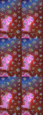 Kahverengi ve pembe renklerde. Raster deseni. Soyut çiçek çizim kalıbı arka planı. Küçük çiçekteki sevimli çiçek deseni. Raster illüstrasyonu.