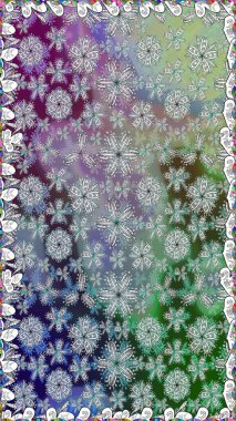 Çiçekli karalama şeklinde Raster çiçek deseni. Yumuşak, bahar çiçekli arka plan. Gri renkli çiçekler.