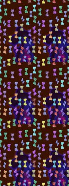 El çizimi kelebekli moda raster yaz deseni. Kağıt, kumaş, ambalaj kağıdı ve duvar kâğıdı tasarımı için hoş bir arkaplan. Çizim kalıbı. Raster illüstrasyonu.